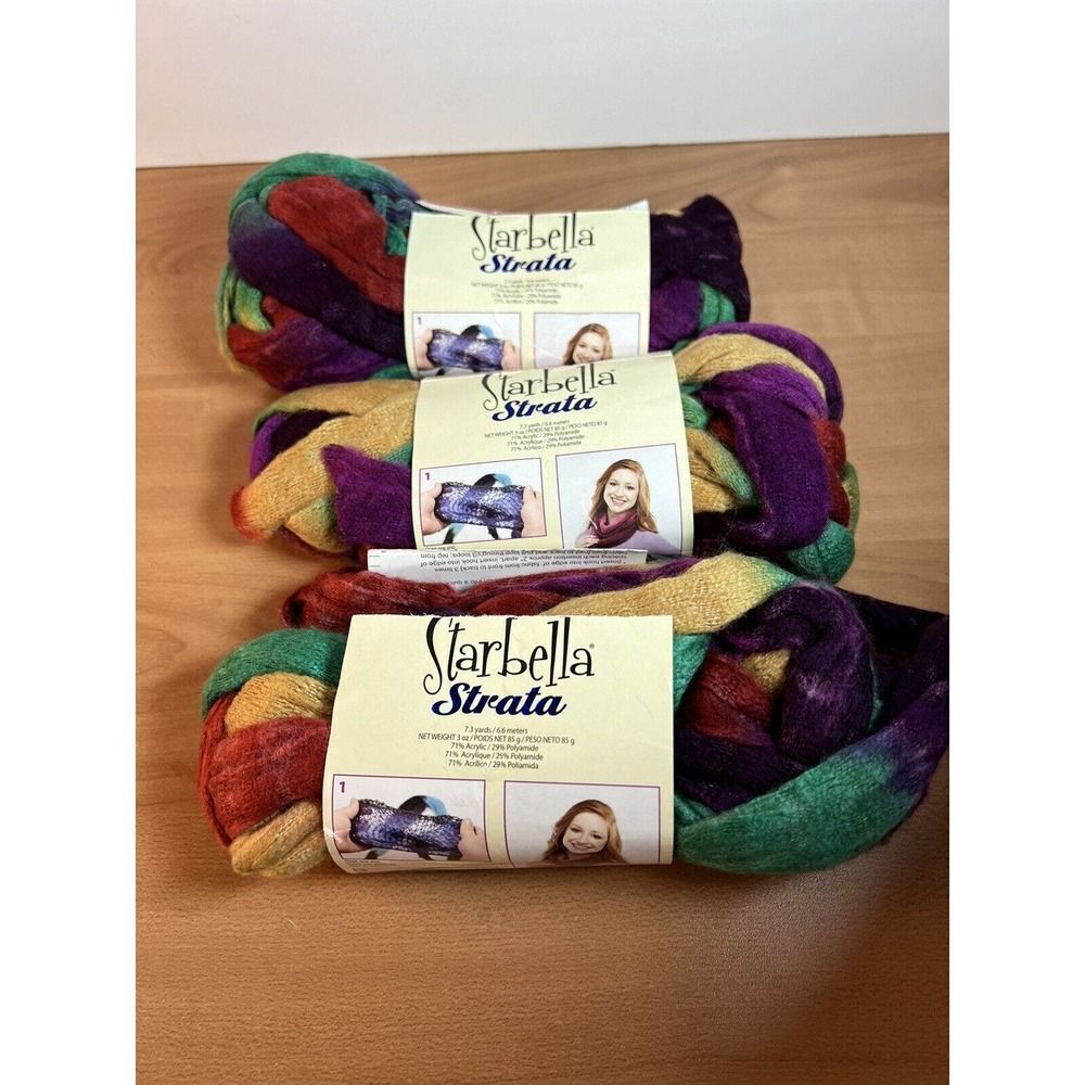 3 Premier Yarns Starbella Strata Yarn Super Bulky arizona 7.3 Yards Lot 6276